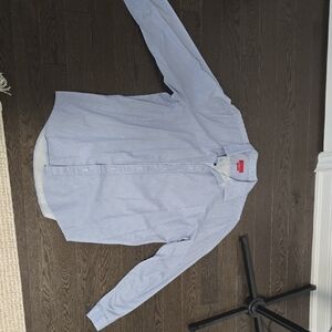 Zara Men's Sky Blue Casual Button-Down Shirt